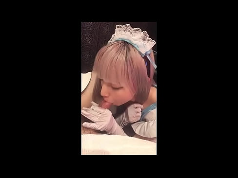 ❤️ Japanese Idol [mayuka], kostum pelayan Prancis, bagian 1, blowjob dan brengsek dengan lotion Pelacur pada kami